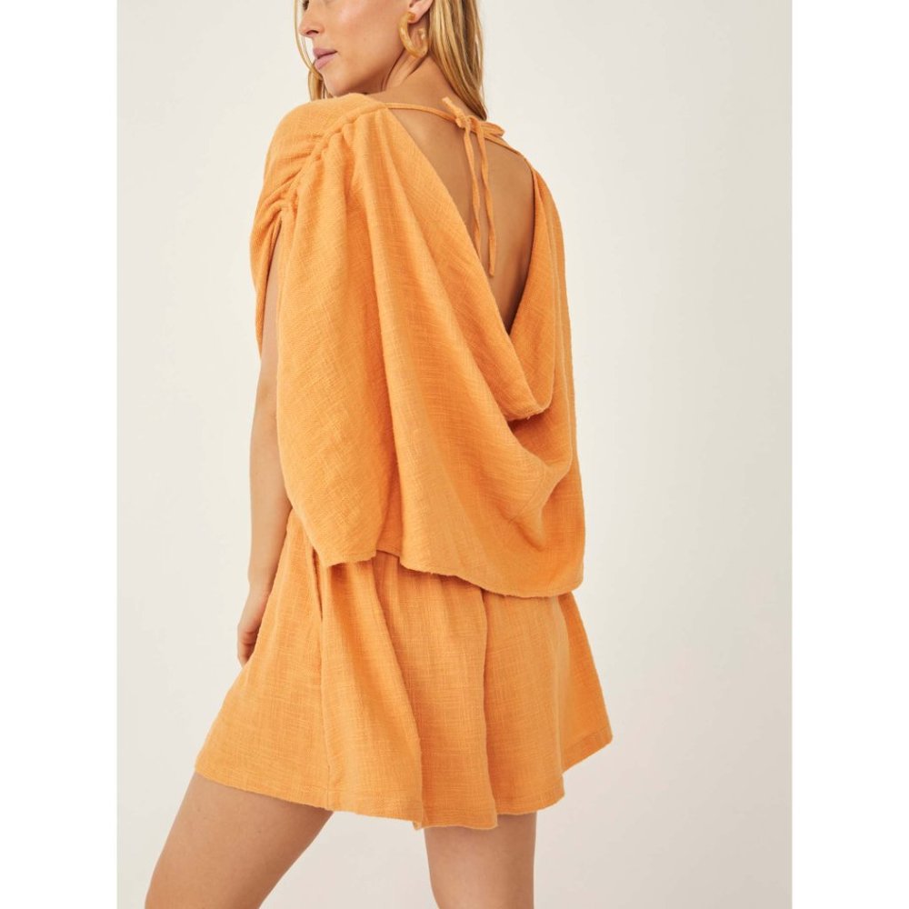 Free People Orange Jumpsuit